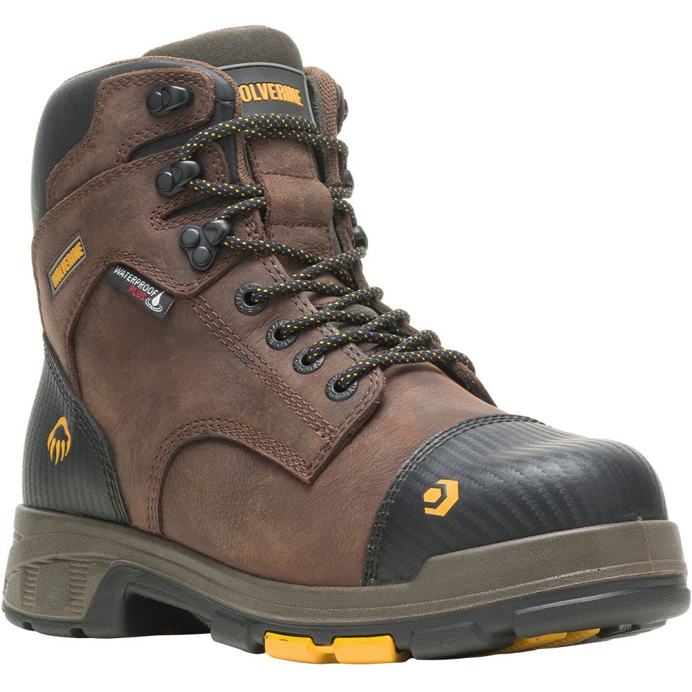 Wolverine 10706 Blade LX WP Met 6 In Safety Toe Work Boots - Mens Brown
