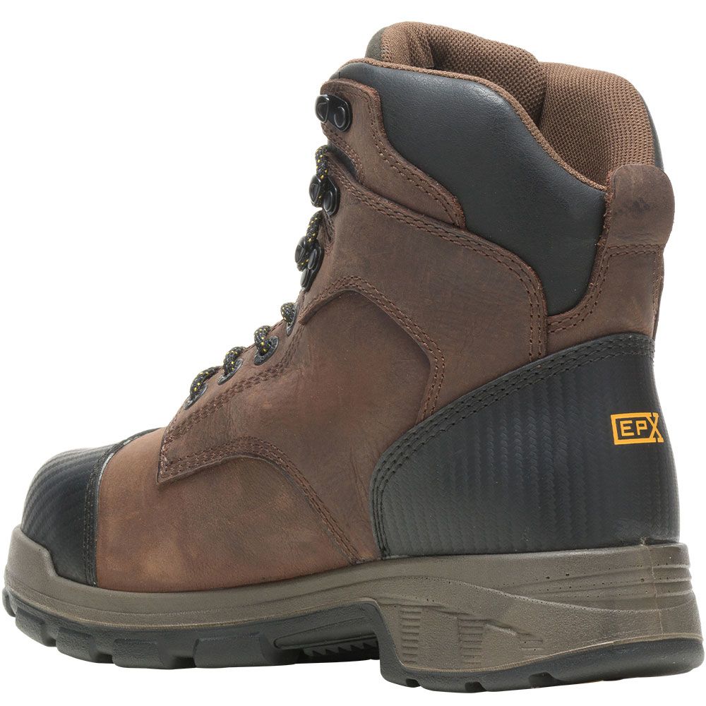 Wolverine 10706 Blade LX WP Met 6 In Safety Toe Work Boots - Mens Brown Back View