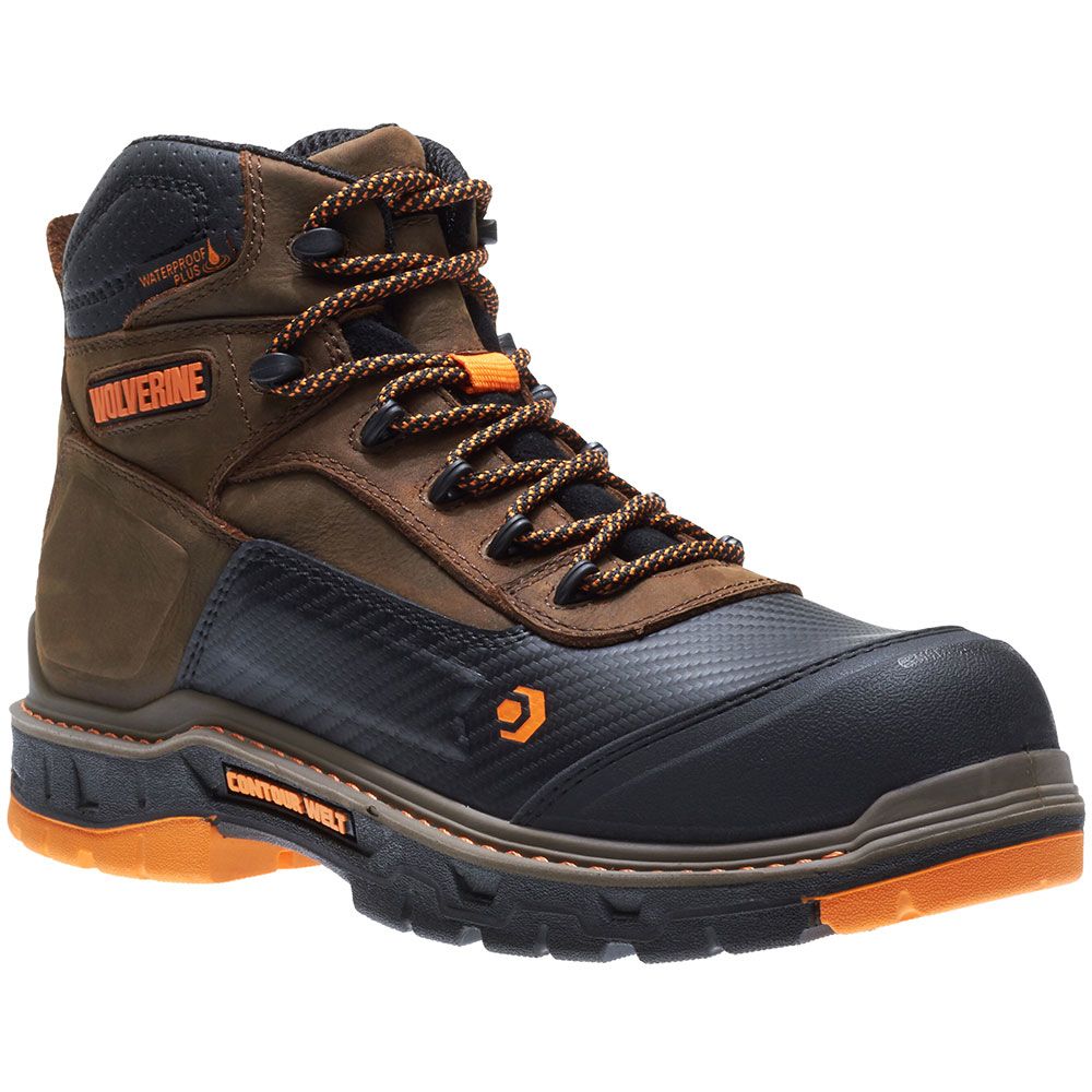 Wolverine Overpass Composite Toe Work Boots - Mens Brown