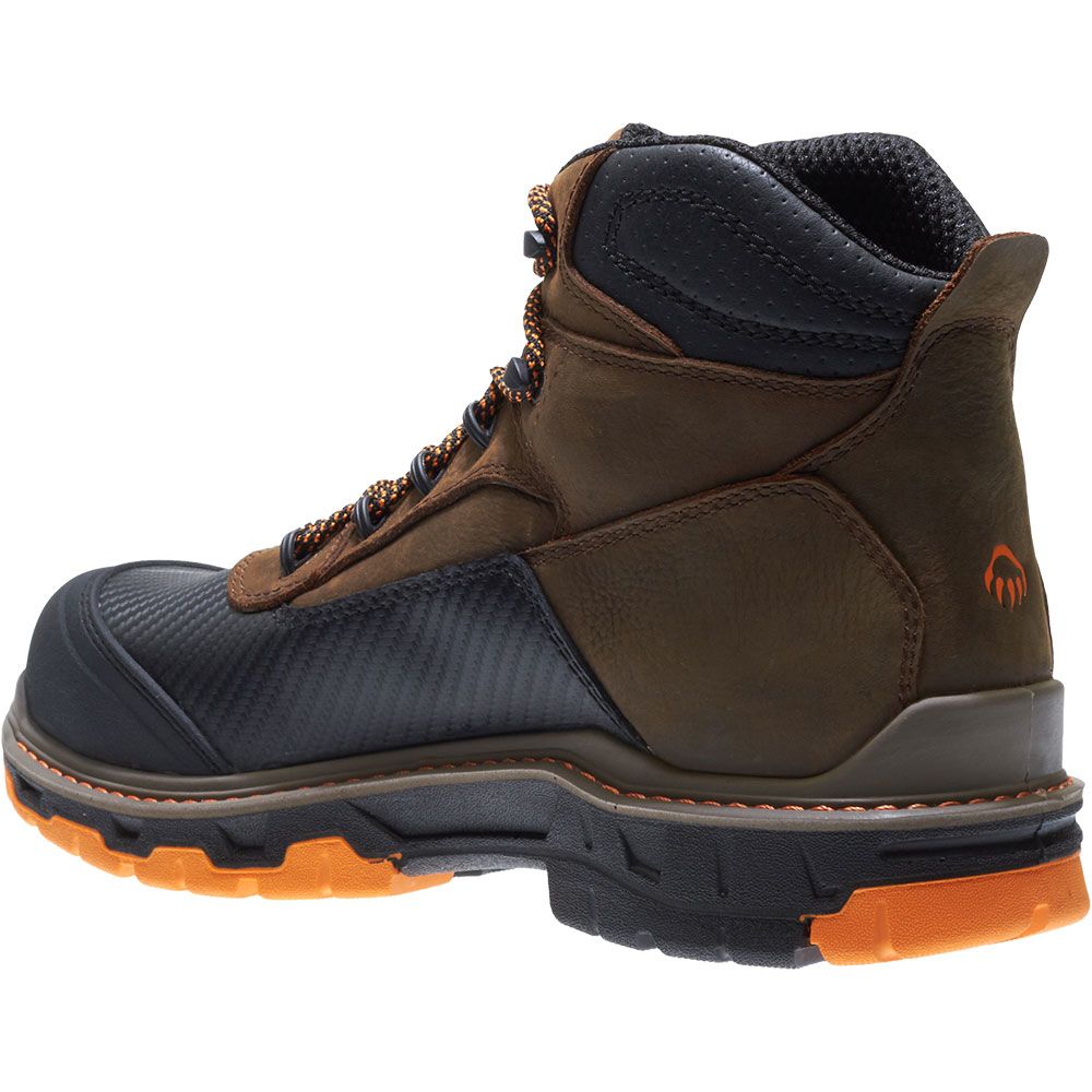 Wolverine Overpass Composite Toe Work Boots - Mens Brown Back View