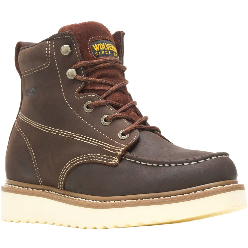 Wolverine 10744 Loader 6 Inch Non-Safety Toe Work Boots - Mens Brown