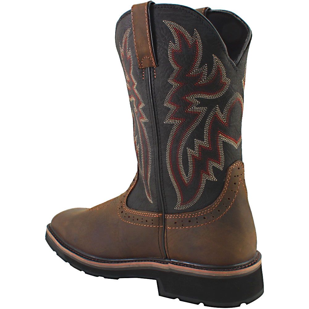 Wolverine 10765 Rancher Safety Toe Work Boots - Mens Brown Back View