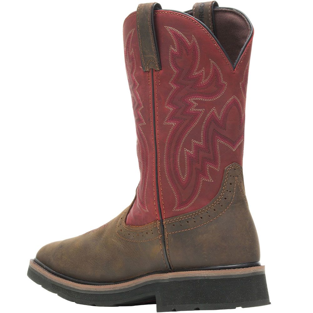 Wolverine 10929 Rancher ST Metguard Safety Toe Work Boots - Mens Brown Red Back View