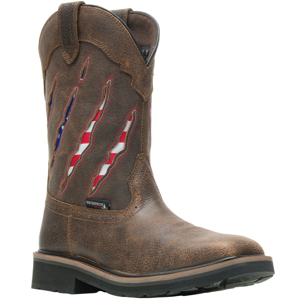 Wolverine 200138 Rancher Claw Non-Safety Toe Work Boots - Mens Brown Flag