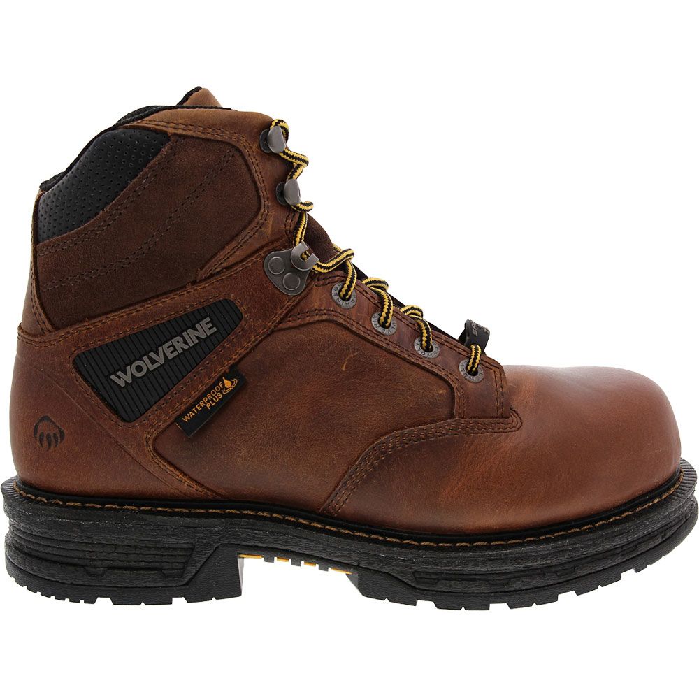 Wolverine Hellcat Composite Toe Work Boots - Mens Brown Side View