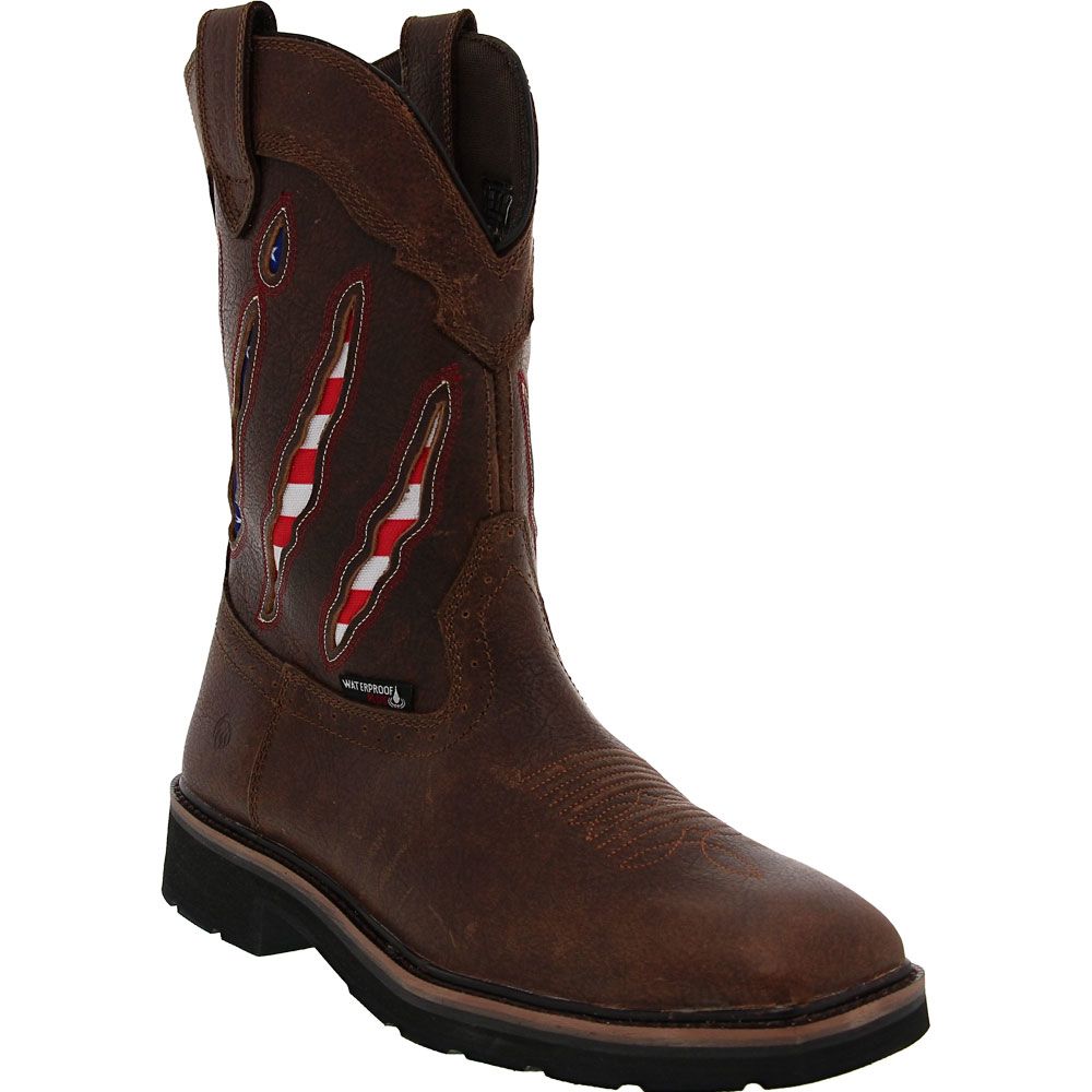 Wolverine Rancher Claw Safety Toe Work Boots - Mens Brown