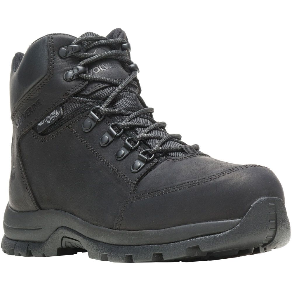 Wolverine 211042 Grayson St Safety Toe Work Boots - Mens Black