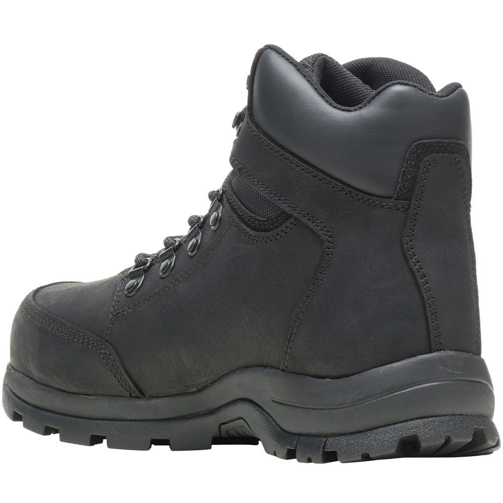 Wolverine 211042 Grayson St Safety Toe Work Boots - Mens Black Back View