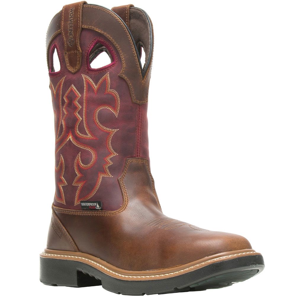 Wolverine 211132 Rancher ST Western Safety Toe Work Boots - Mens Red