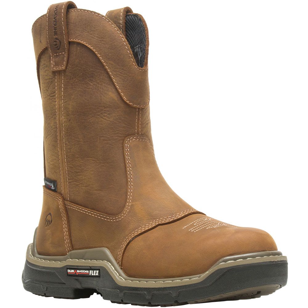 Wolverine 220038 Raider Wstrn Non-Safety Toe Work Boots - Mens Brown
