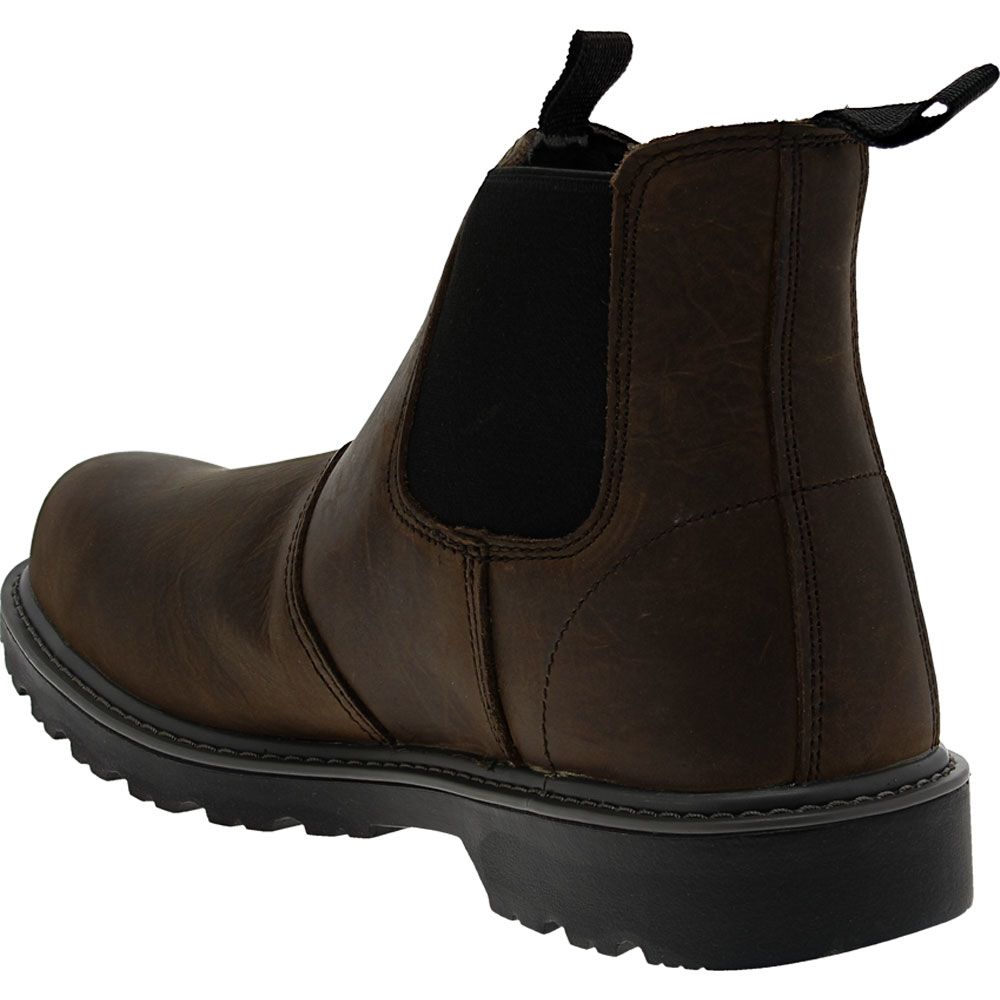Wolverine Floorhand Romeo Safety Toe Work Boots - Mens Brown Back View