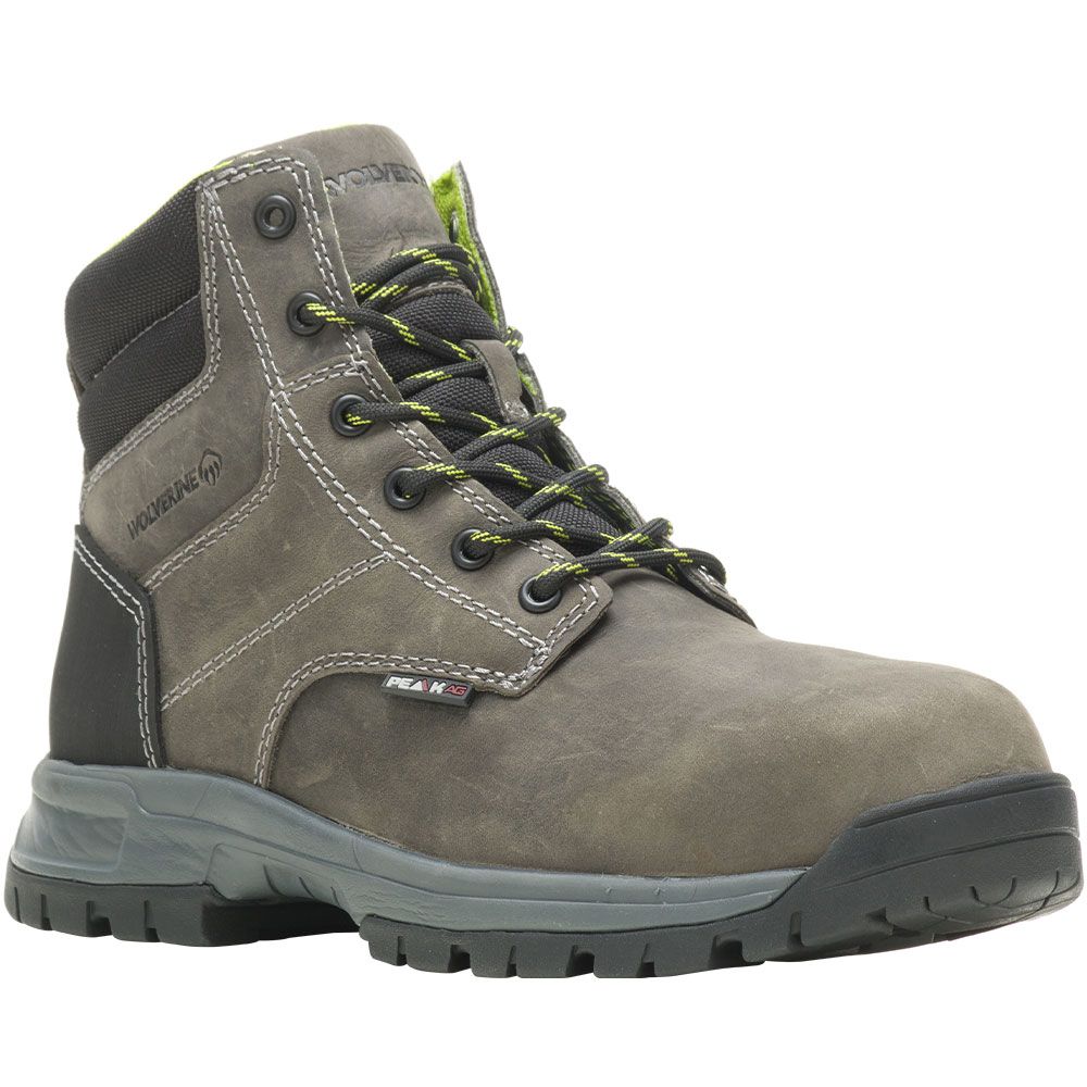 Wolverine 221033 Piper Ct 6 In Composite Toe Work Boots - Womens Charcoal Grey