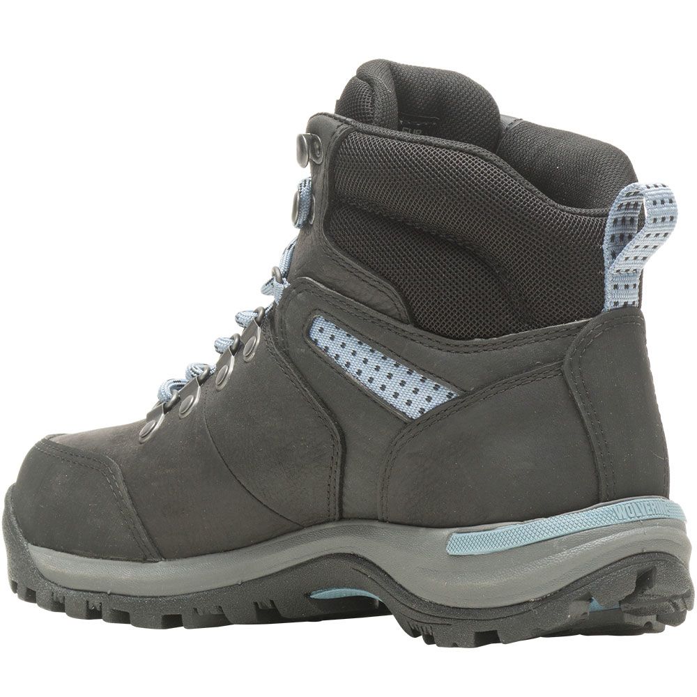 Wolverine 230030 Chisel 6 In Non-Safety Toe Work Boots - Womens Black Back View