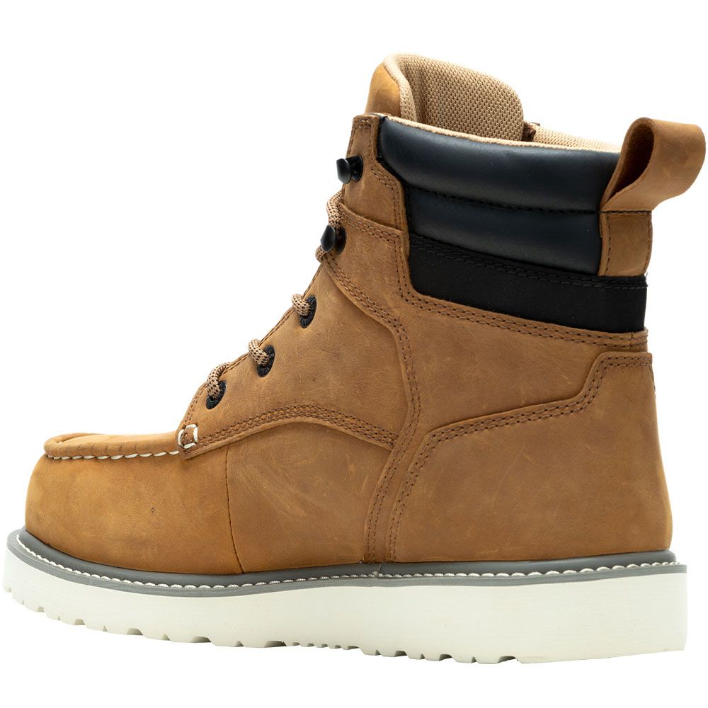 Wolverine 230041 Trade Wedge 6 Moc Work Boots - Mens Wheat Back View
