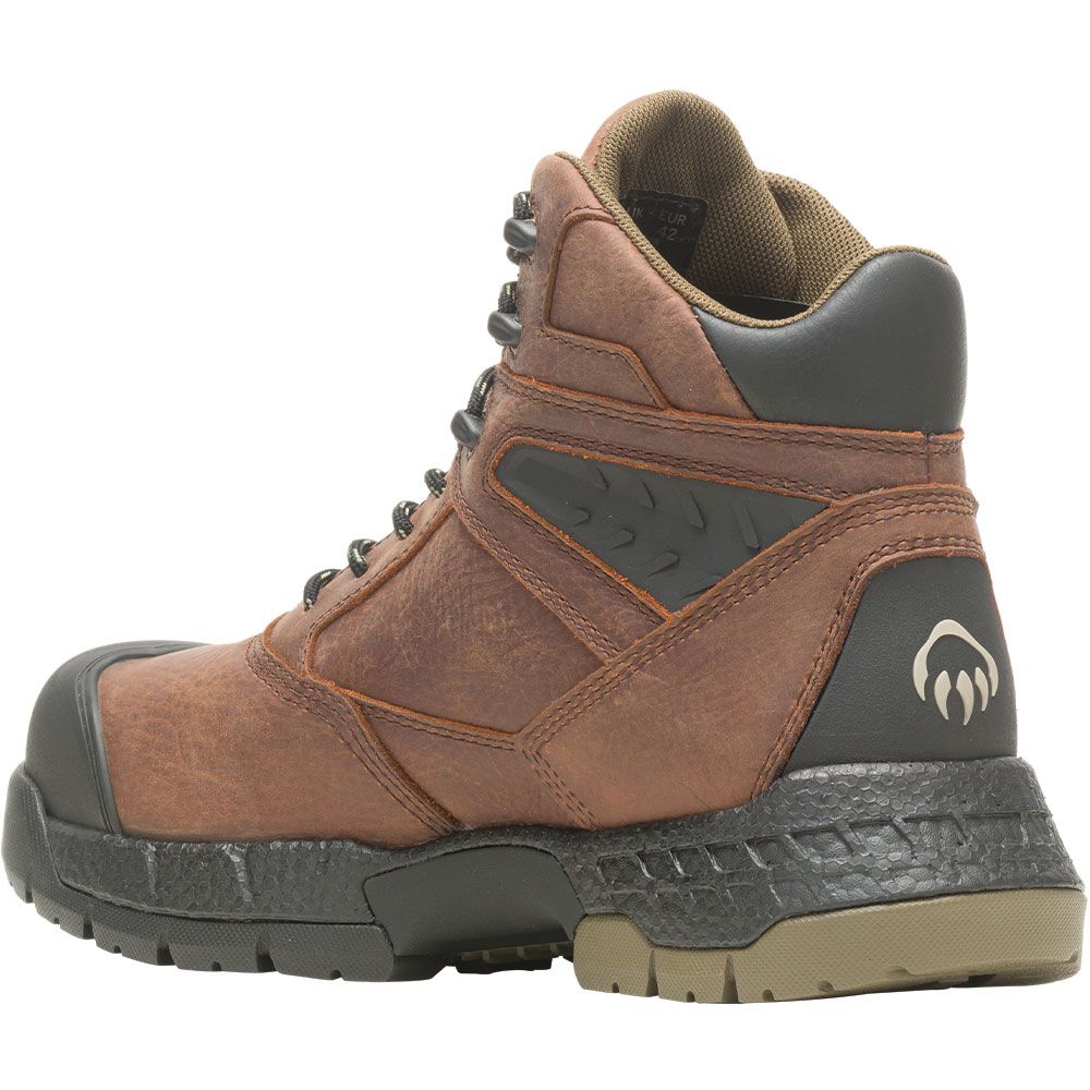 Wolverine 231037 Rush Ultraspring Composite Toe Work Boots - Mens Brown Back View