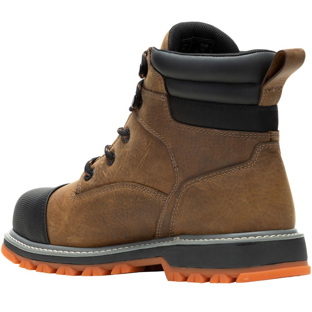 Wolverine 231085 Floorhand LX Cap Safety Toe Work Boots - Mens Sudan Brown Back View
