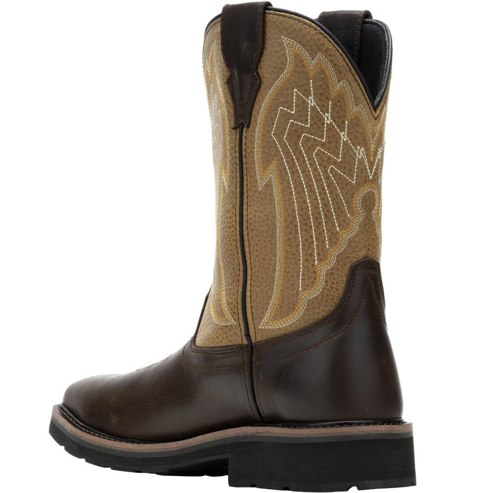 Wolverine 231122 Rancher Eagle WP Safety Toe Work Boots - Mens Tan Back View