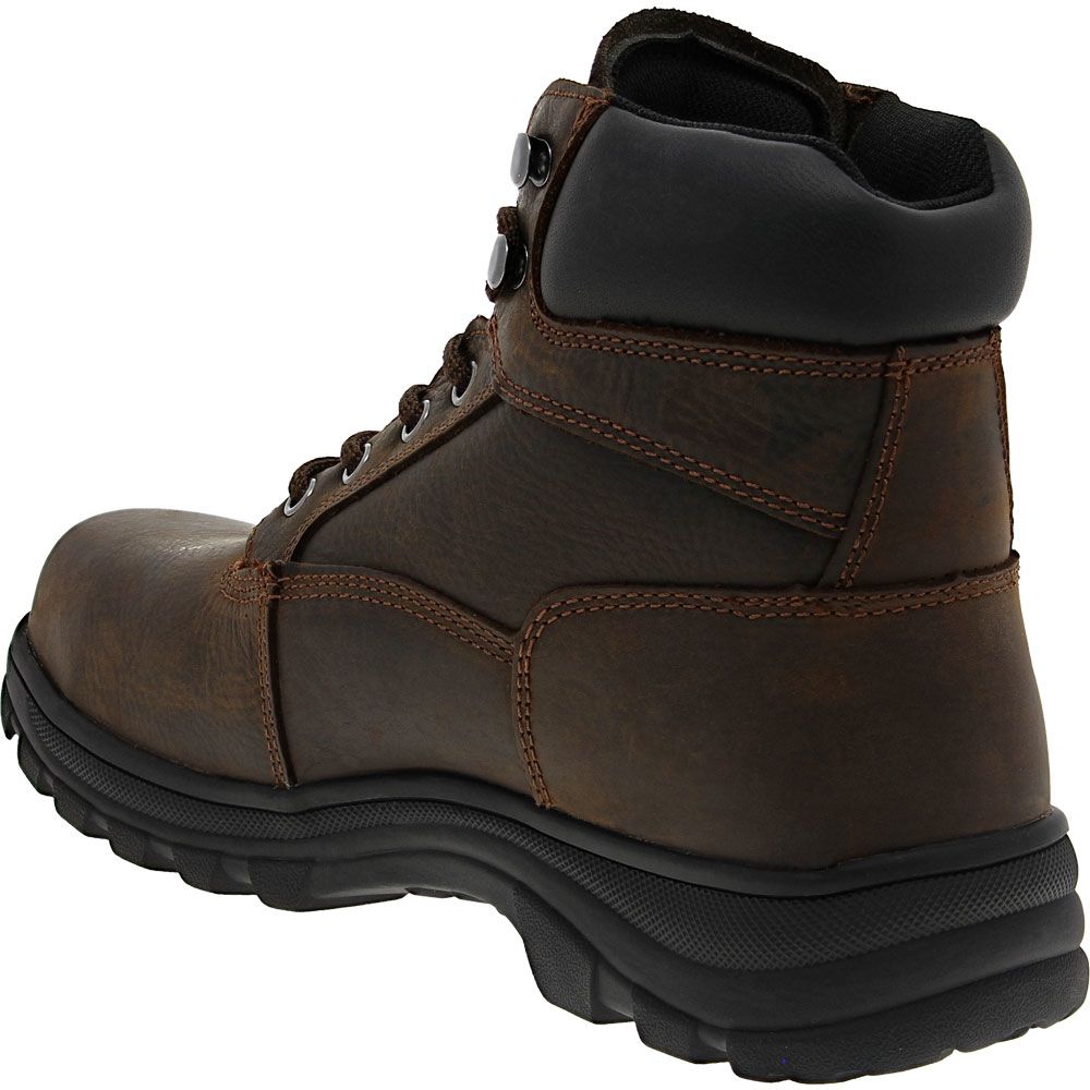 Wolverine Carlsbad Safety Toe Work Boots - Mens Brown Back View