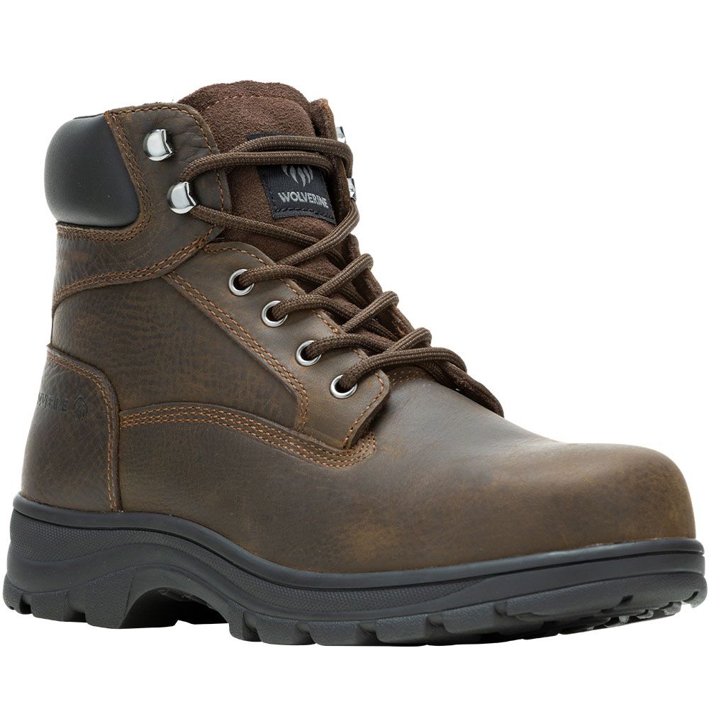 Wolverine 231126 Carlsbad 6in St Safety Toe Work Boots - Mens Brown