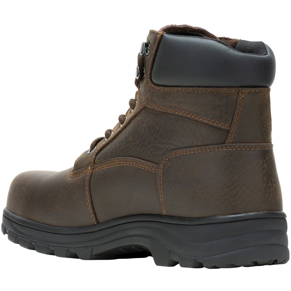 Wolverine 231126 Carlsbad 6in St Safety Toe Work Boots - Mens Brown Back View