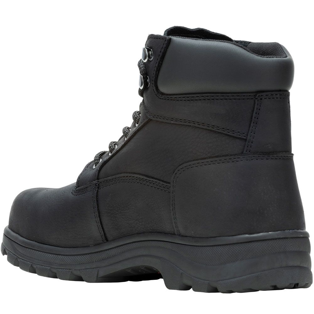Wolverine 231127 Carlsbad 6in St Safety Toe Work Boots - Mens Black Back View