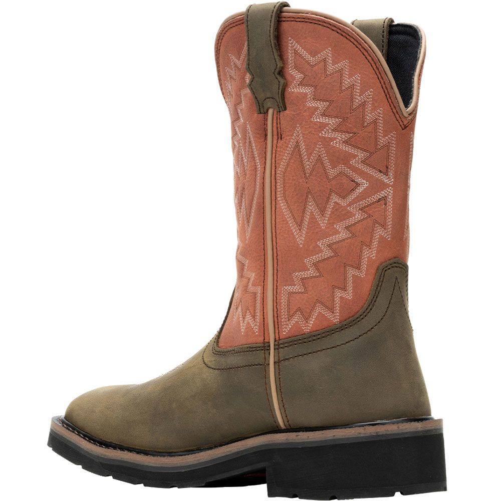 Wolverine 241052 Rancher Arrow Safety Toe Work Boots - Womens Rose Back View