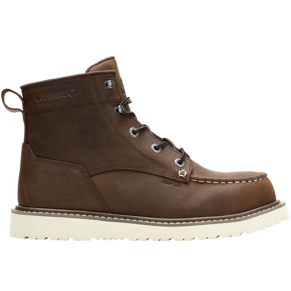 Wolverine Trade Wedge 241057 6" Ct Composite Toe Work Boots - Mens Dark Brown