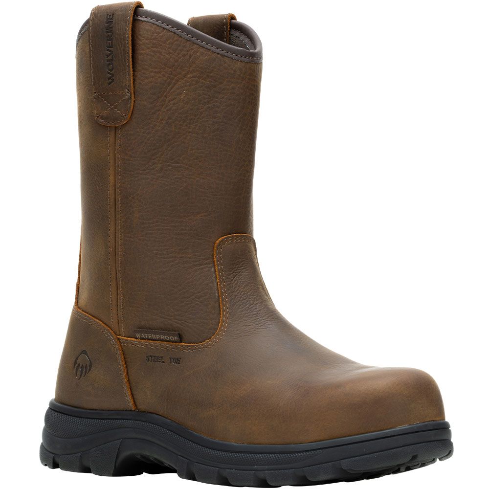 Wolverine Carlsbad 241069 Wellington Safety Toe Work Boots - Mens Brown