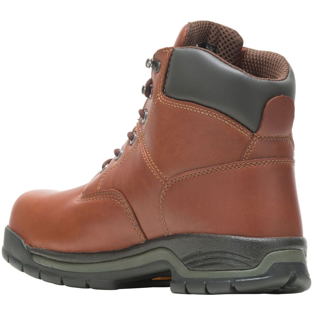 Wolverine Harrsion Steel Toe Work Boots - Mens Brown Back View