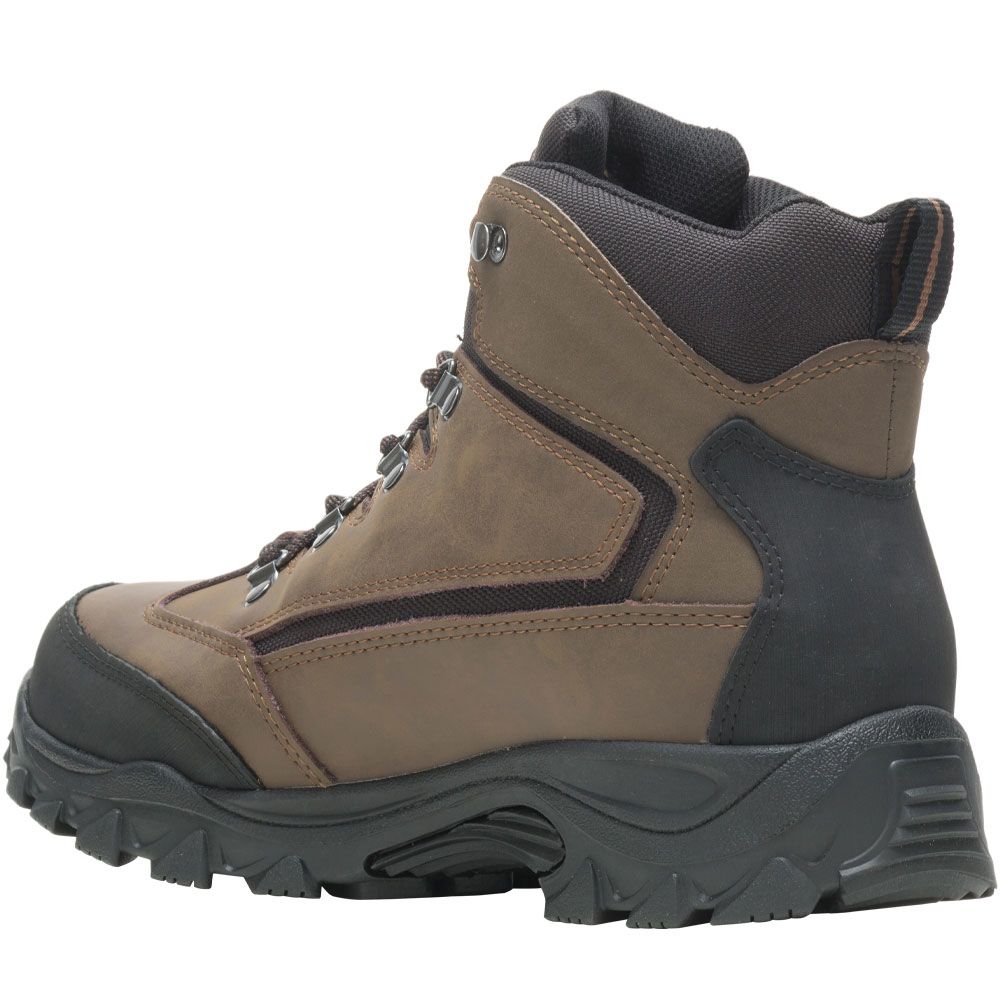 Wolverine Spencer Non-Safety Toe Work Boots - Mens Brown Black Back View