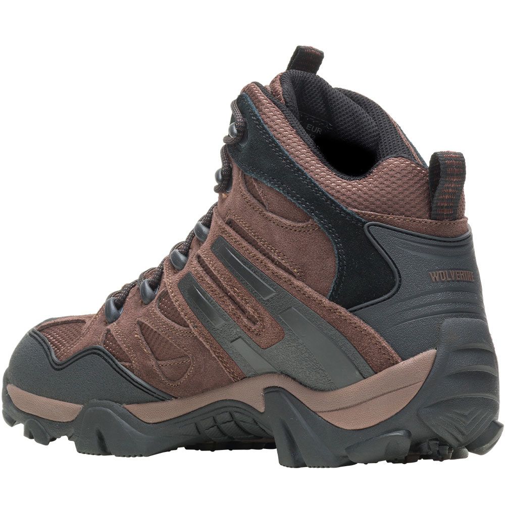 Wolverine Wilderness Wp Non-Safety Toe Work Boots - Mens Brown Back View