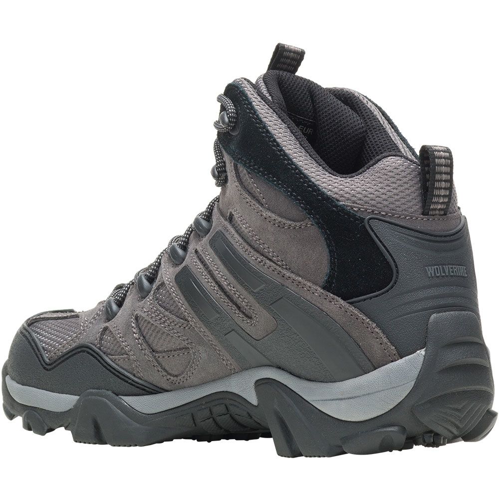 Wolverine Wilderness Wp Non-Safety Toe Work Boots - Mens Charcoal Back View