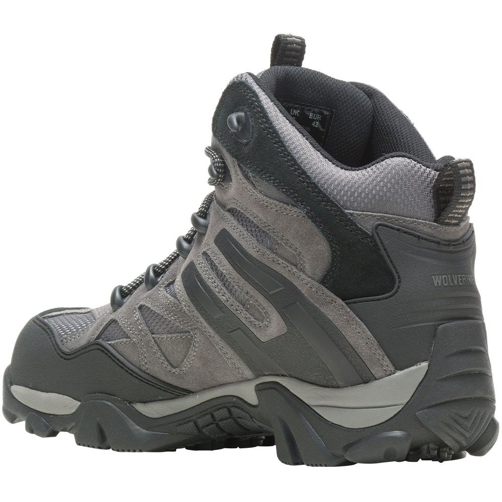 Wolverine 80030 Wilderness Ct Composite Toe Work Boots - Mens Charcoal Grey Back View