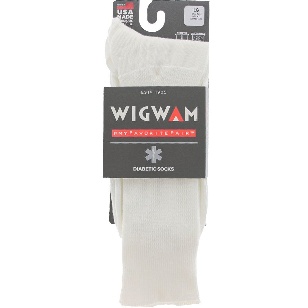 Wigwam Diabetic Walker Socks - Womens White View 2