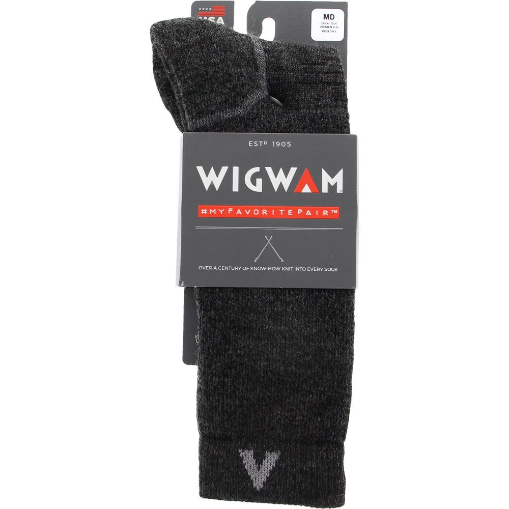 Wigwam Merino Lite Hiker Socks Black Black View 2