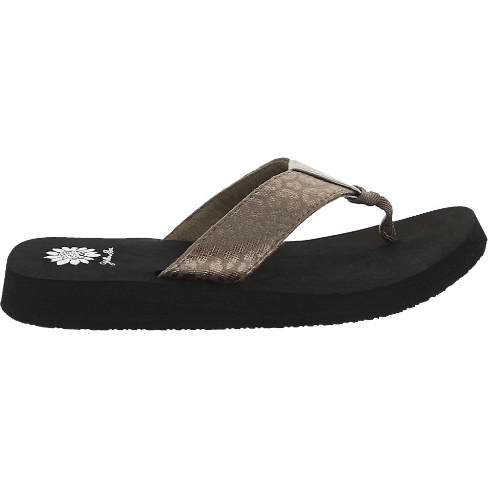 Yellow box silver online flip flops