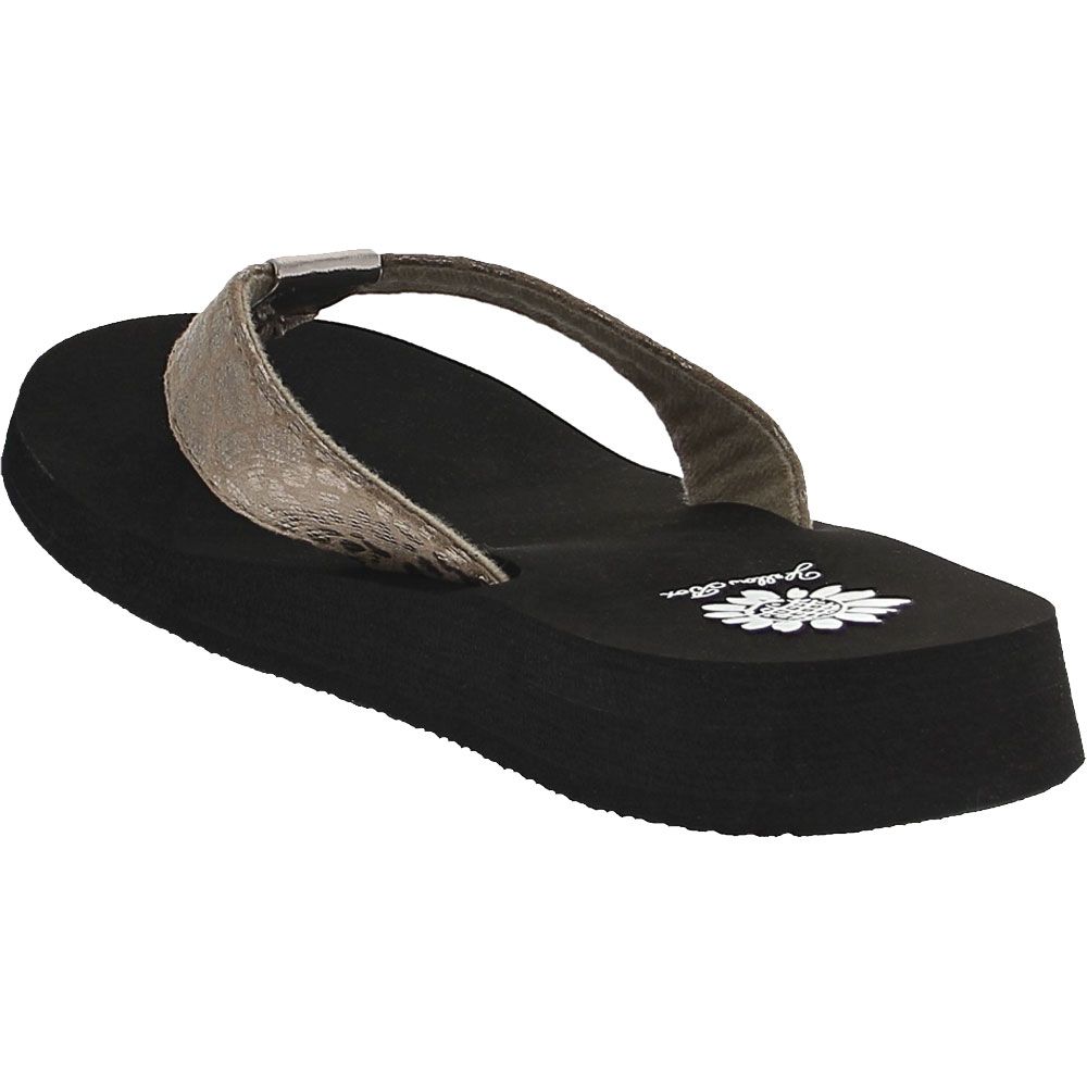 Yellow Box Fizzie Flip Flops - Womens Taupe Back View