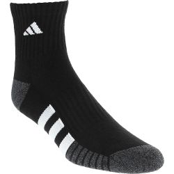 Adidas Cushioned 3 Stripe Mens 3pk Quarter Socks