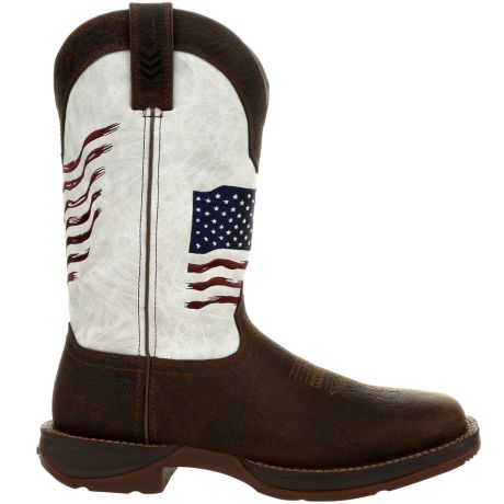 Rocky DDB0312 White Distressed Flag Mens Western Boots
