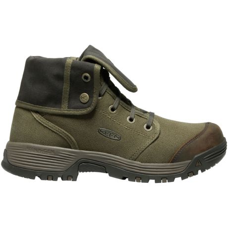 KEEN Utility Roswell Mid Olive Mens Non-Safety Toe Work Boots